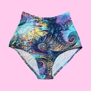 High waisted blue underwater aesthetic bottoms